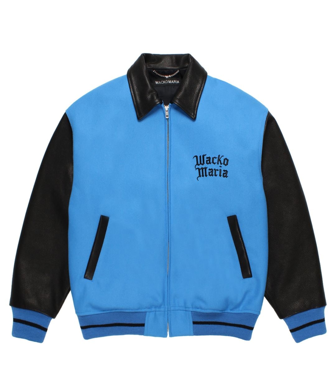 LEATHER VARSITY JACKET (TYPE-1)【BLUE】｜WACKO MARIA｜MELTING POT