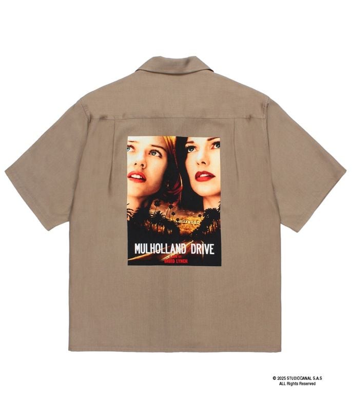 MULHOLLAND DRIVE / 50'S OPEN COLLAR SHIRT (TYPE-2)【BROWN】