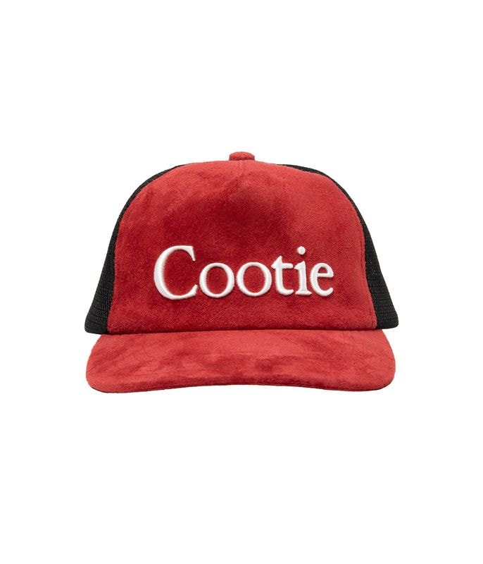 Suede 5 Panel Mesh Cap【RED】