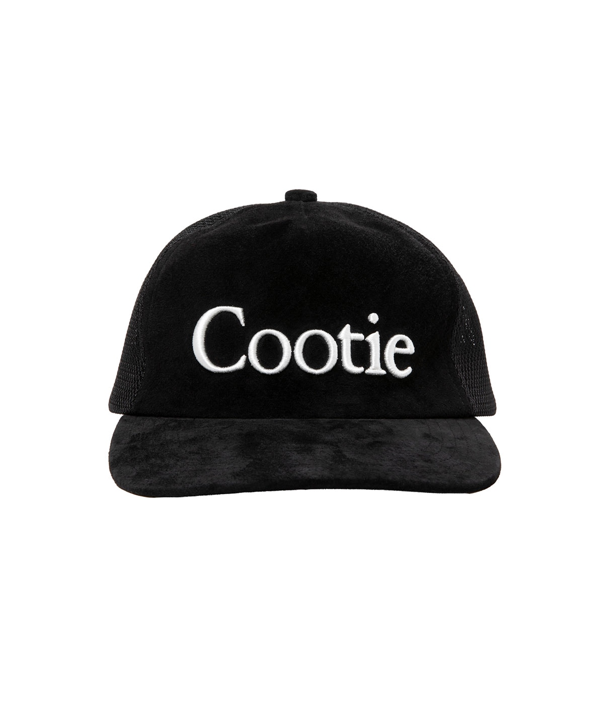 Suede 5 Panel Mesh Cap【BLACK】｜COOTIE PRODUCTIONS®︎｜MELTING