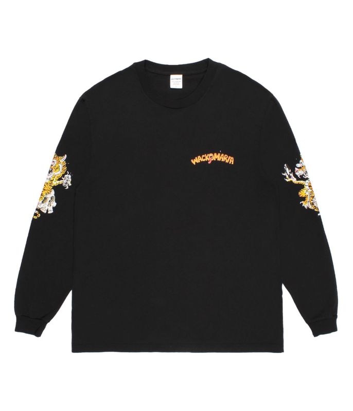 TIM LEHI / WASHED HEAVY WEIGHT LONG SLEEVE T-SHIRT (TYPE-2)【BLACK】