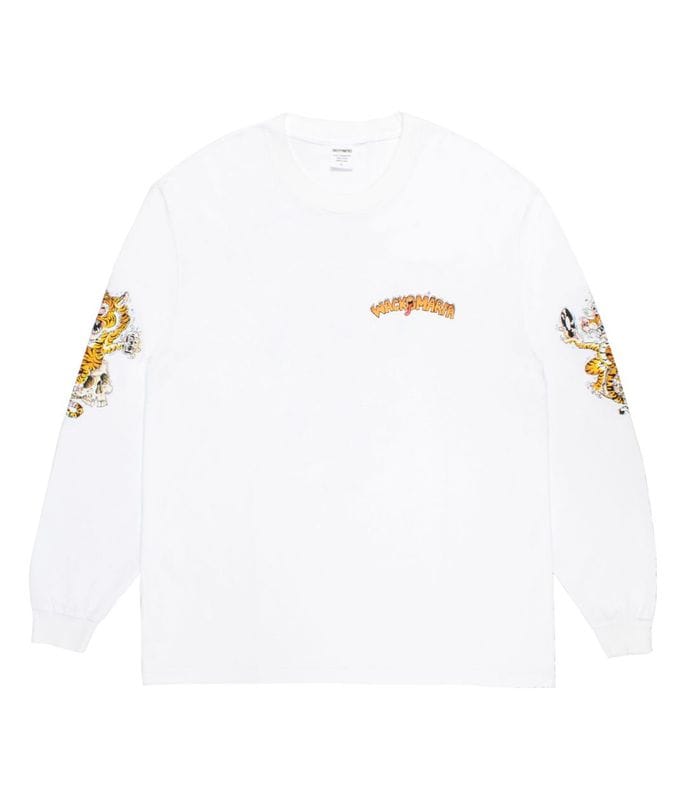 TIM LEHI / WASHED HEAVY WEIGHT LONG SLEEVE T-SHIRT (TYPE-2)【WHITE】