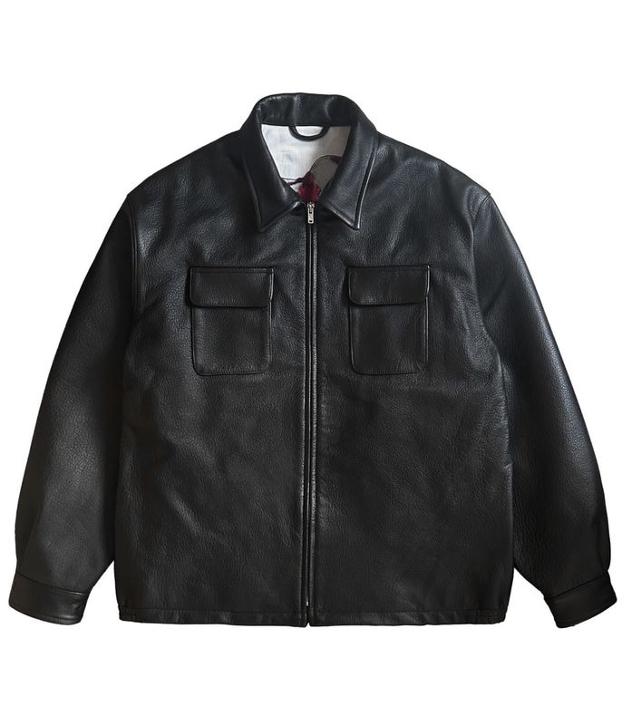 幽霊鬼斗卅六釁圖 LEATHER SWING TOP【BLACK】