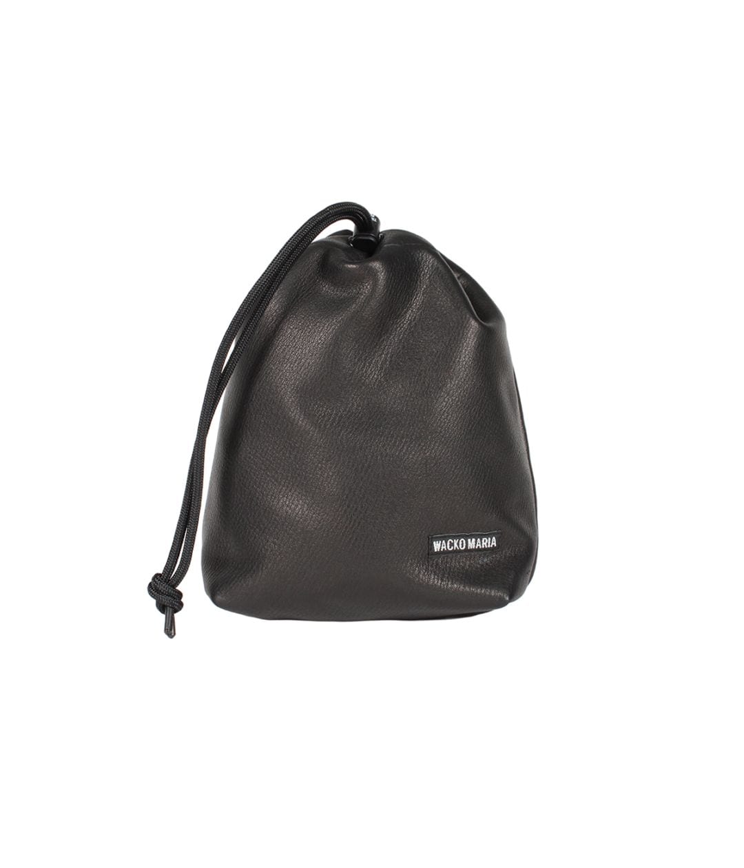 LEATHER DRAWSTRING BAG【BLACK】｜WACKO MARIA｜MELTING POT（正規