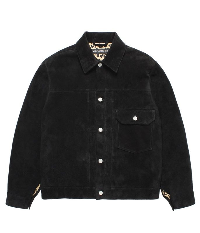SUEDE LEATHER TRUCKER JACKET (TYPE-2)【BLACK】