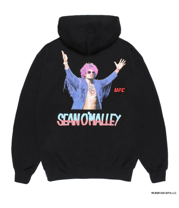 UFC / HEAVY WEIGHT ZIP HOODED SWEAT SHIRT (TYPE-4)【BLACK】