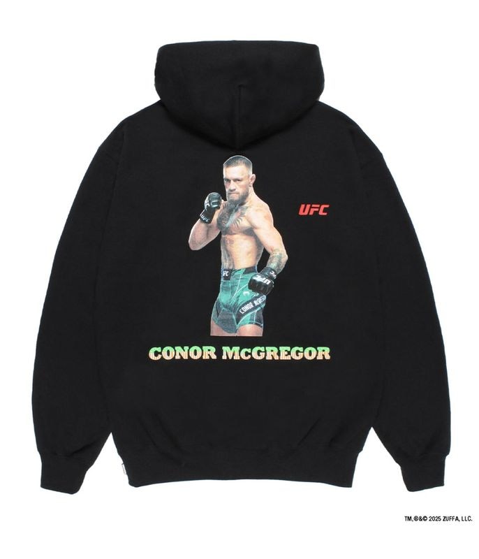 UFC / HEAVY WEIGHT ZIP HOODED SWEAT SHIRT (TYPE-2)【BLACK】