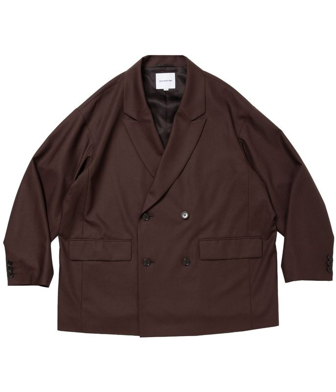 T/W Twill Double Breasted Jacket【BROWN】