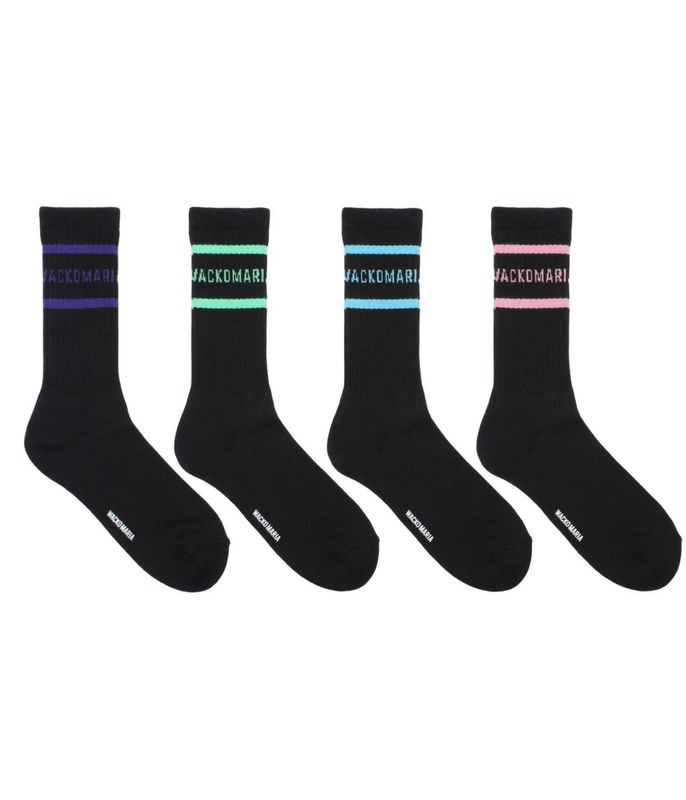 LOGO JACQUARD SOCKS【BLACK】