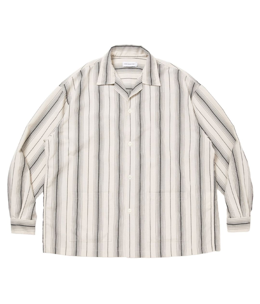 Dobby Chain Stripe L/S Cavana Shirt【IVORY】｜COOTIE PRODUCTIONS