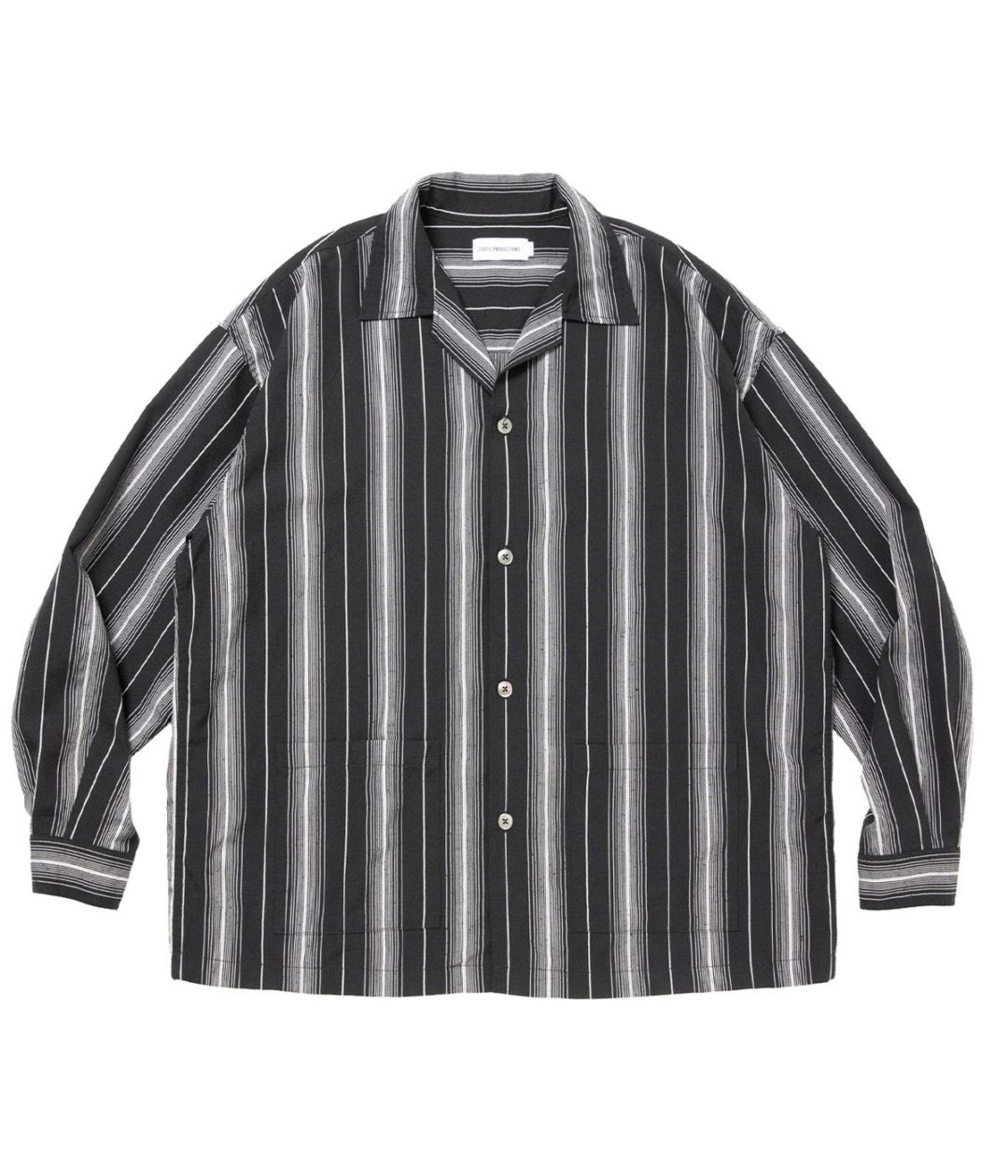 トップス Dobby Chain Stripe L/S Cavana Shirt Dobby Chain Stripe L/S Cavana Shirt【BLACK】｜COOTIE PRODUCTIONS