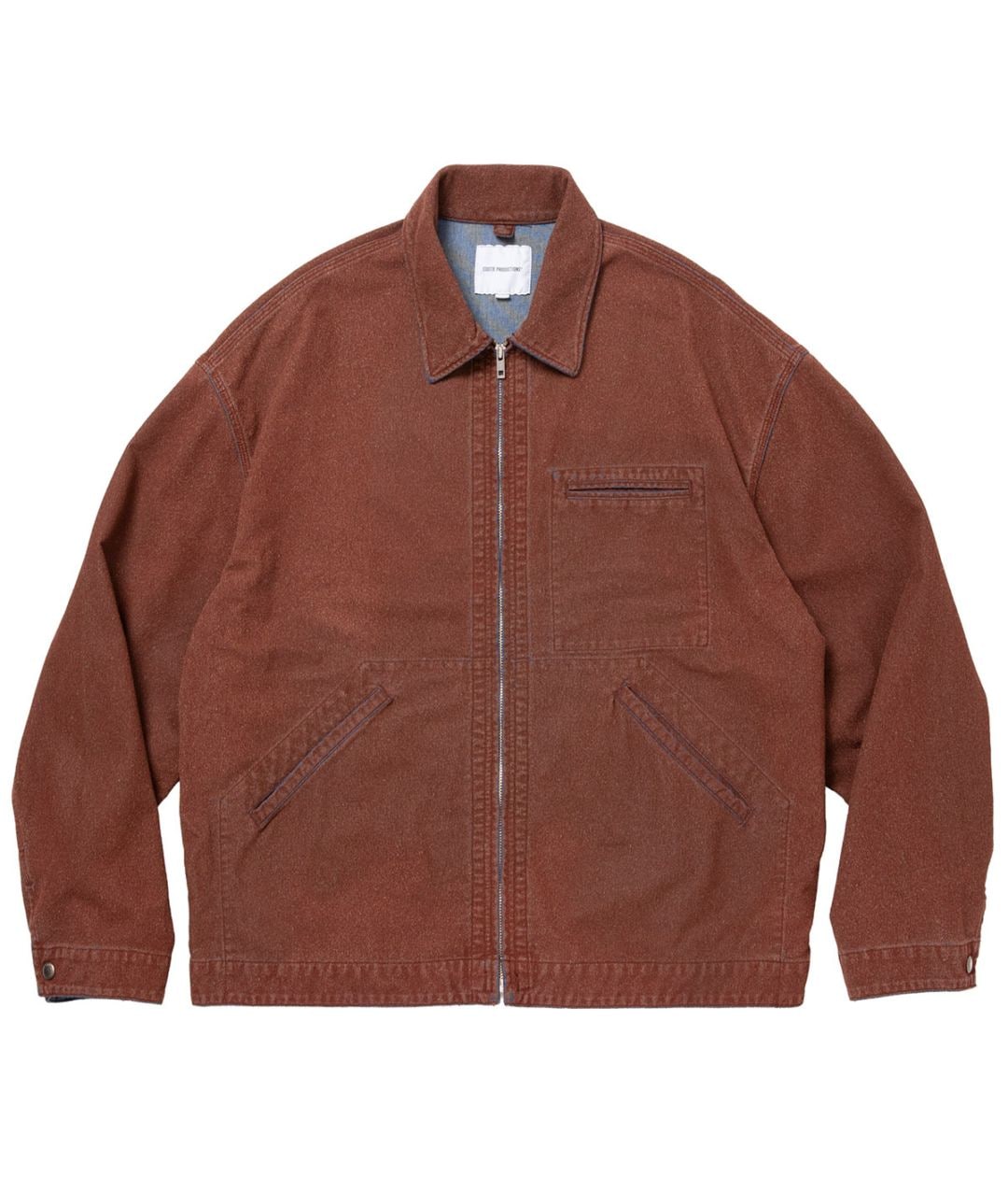 Grainy Denim Work Jacket【RED】