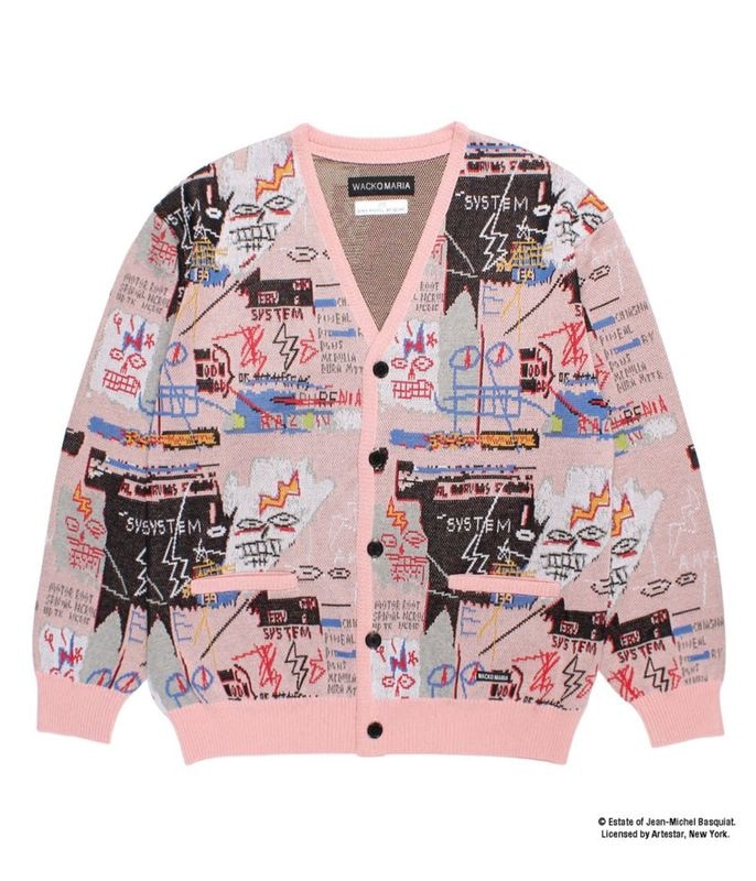 JEAN-MICHEL BASQUIAT / JACQUARD KNIT CARDIGAN (TYPE-3)【ONE】