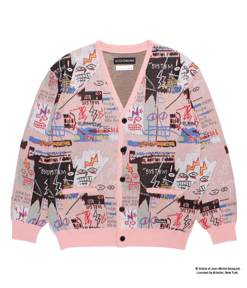 JEAN-MICHEL BASQUIAT / JACQUARD KNIT CARDIGAN (TYPE-3)【ONE