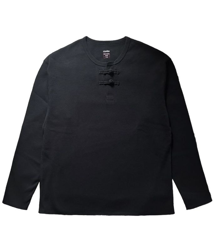 HONEYCOMB ORIENTAL L/S HENRY NECK【BLACK】