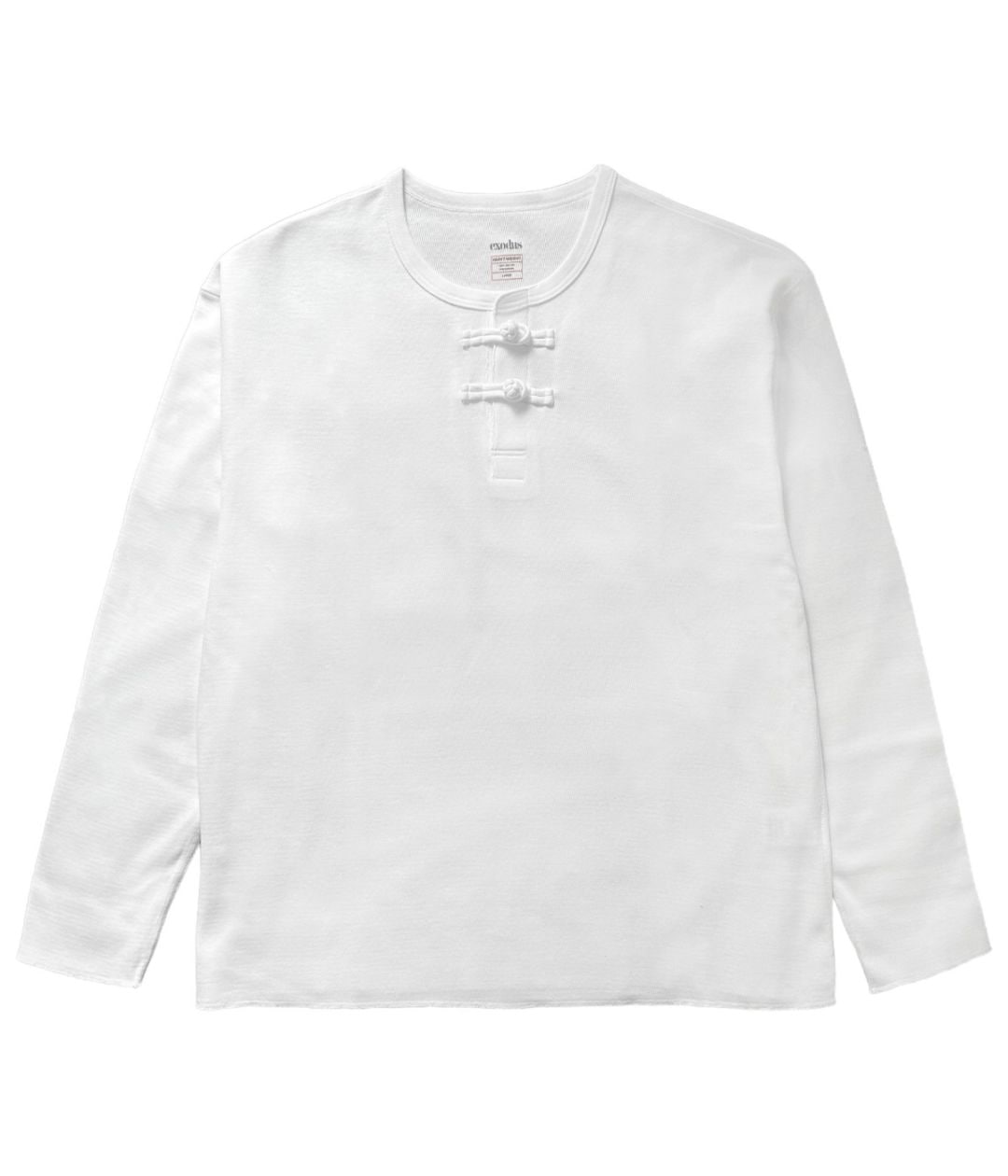 HONEYCOMB ORIENTAL L/S HENRY NECK【WHITE】