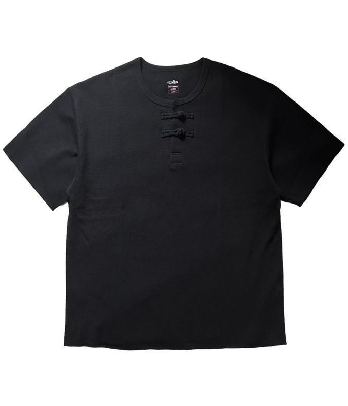 HONEYCOMB ORIENTAL S/S HENRY NECK【BLACK】