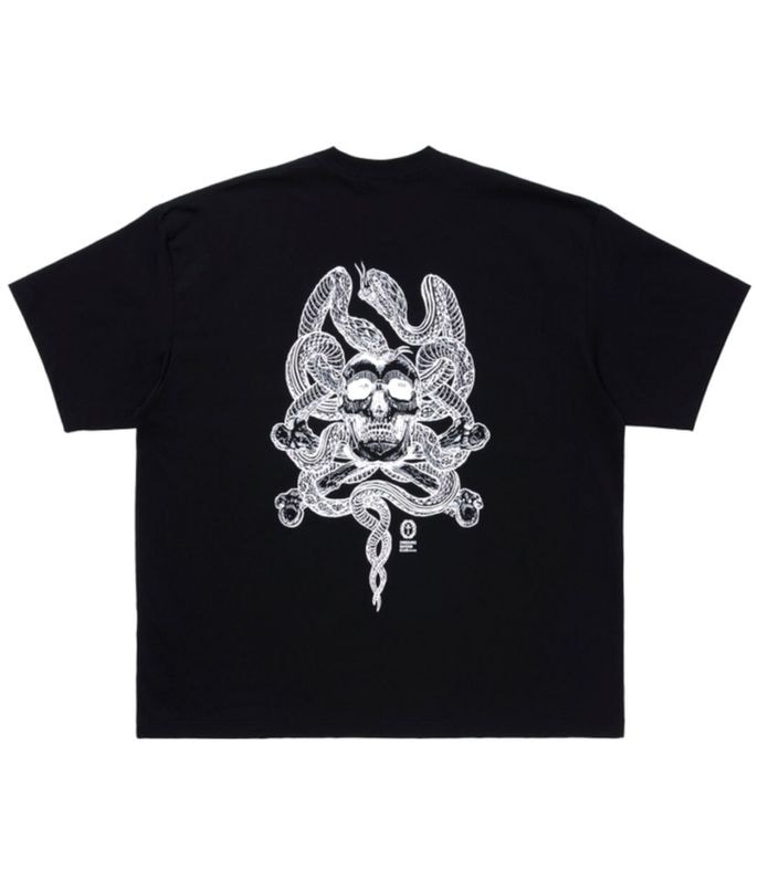 ASIC Oversized S/S Tee (Skull N' Snake)【PURE BLACK】
