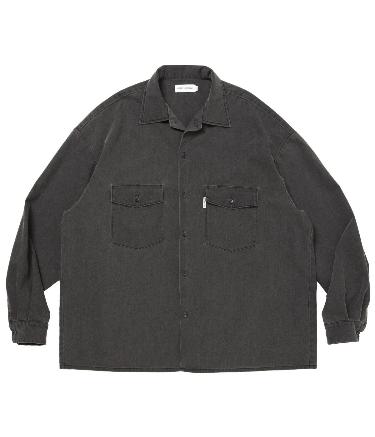 Pigment Coating T/R Twill L/S Work Shirt【DUSTY BLACK】