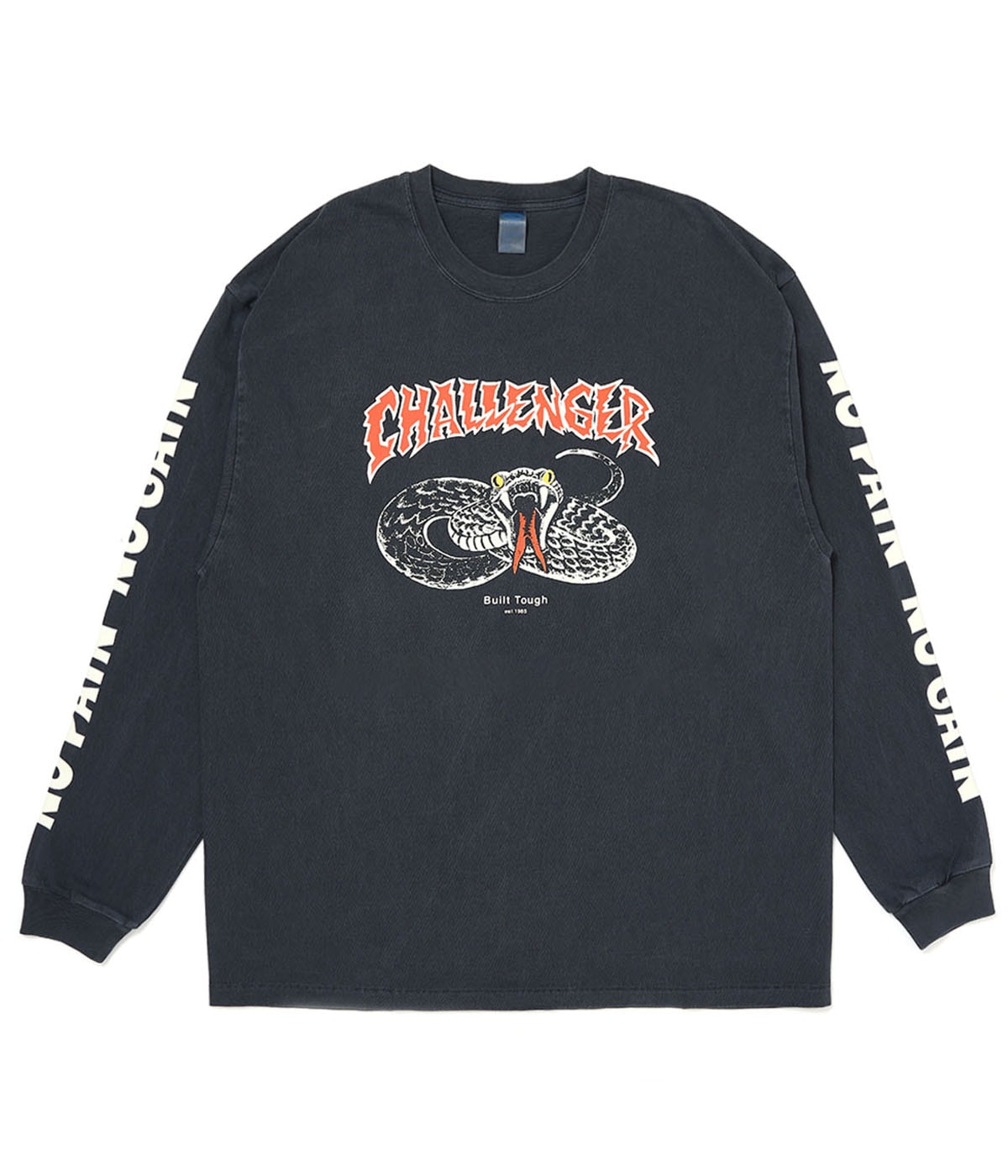 L/S PIGMENT SNAKE TEE【PEPPER BLACK】
