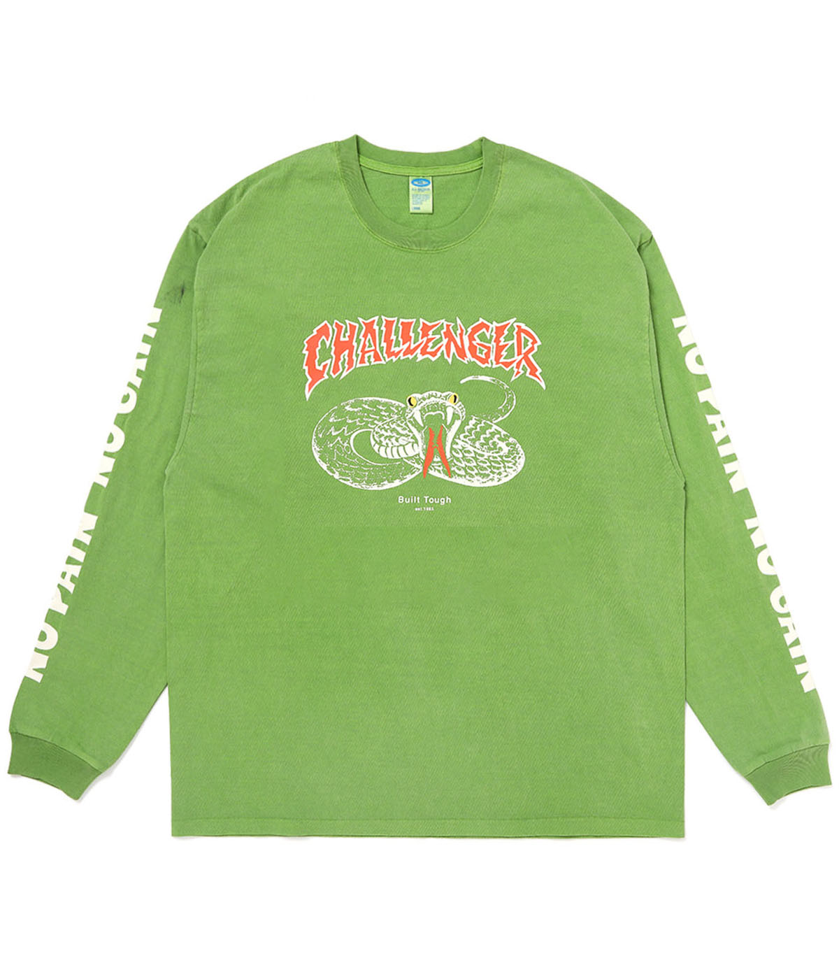 L/S PIGMENT SNAKE TEE【GREEN】