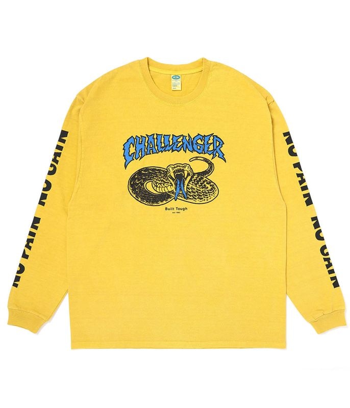 L/S PIGMENT SNAKE TEE【YELLOW】