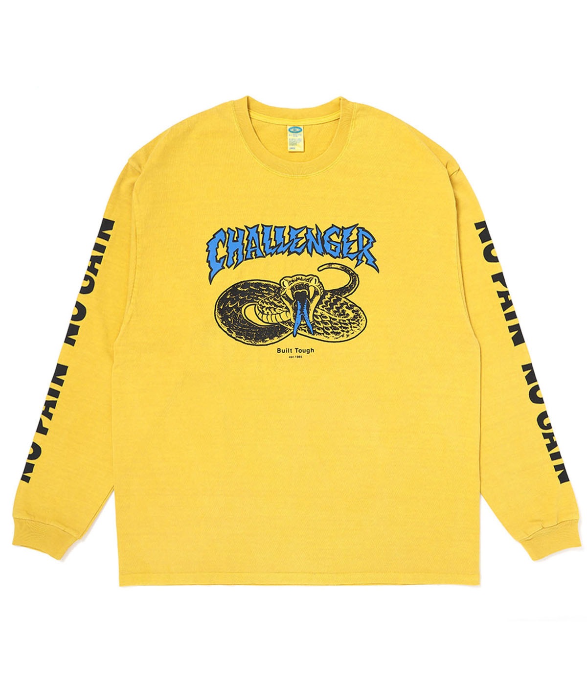 L/S PIGMENT SNAKE TEE【YELLOW】