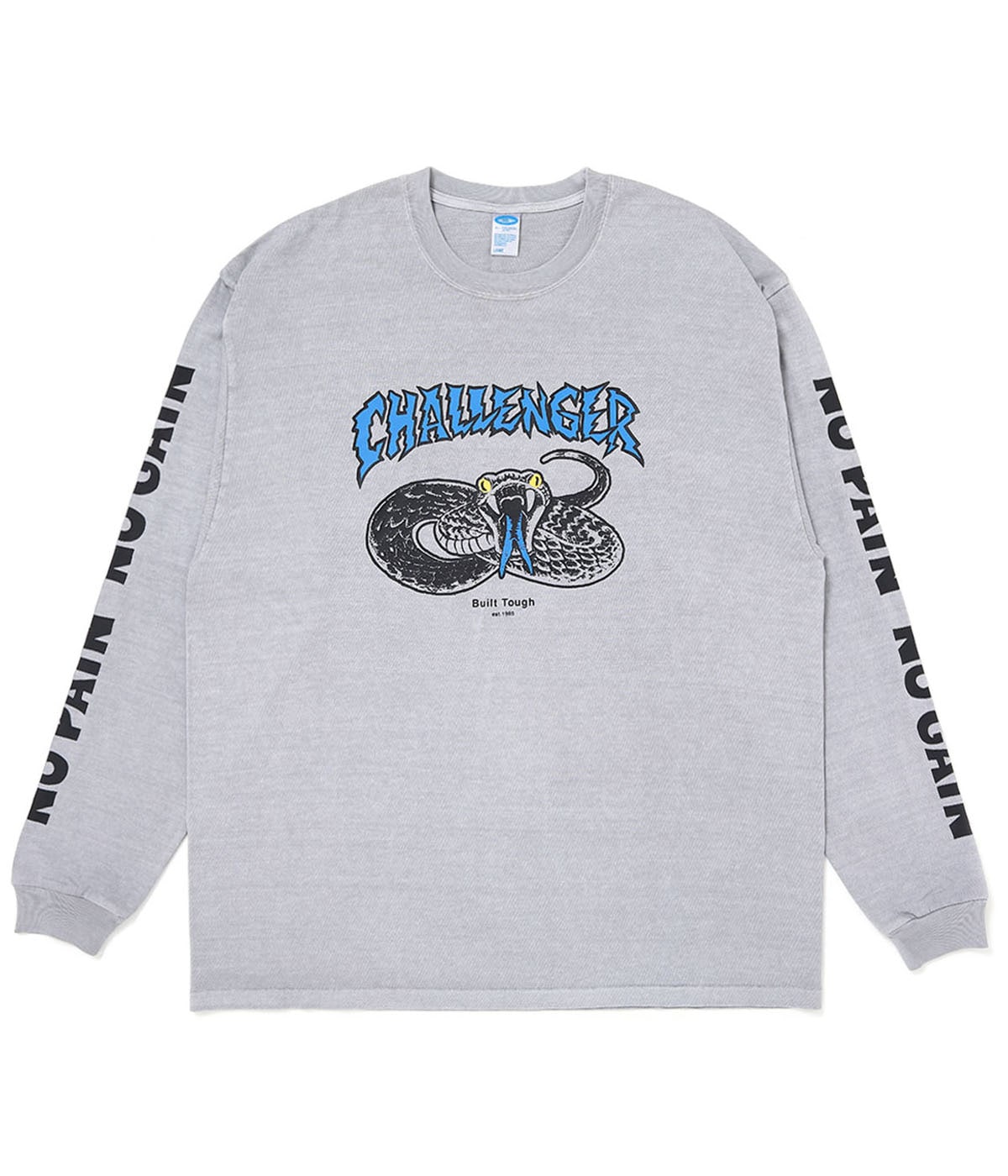 L/S PIGMENT SNAKE TEE【GRAY】