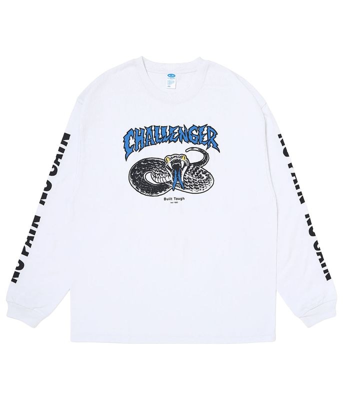 L/S PIGMENT SNAKE TEE【WHITE】