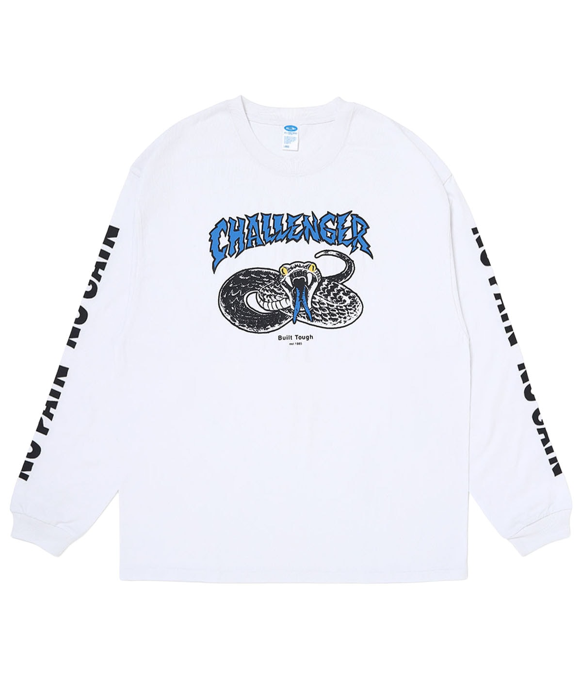 L/S PIGMENT SNAKE TEE【WHITE】