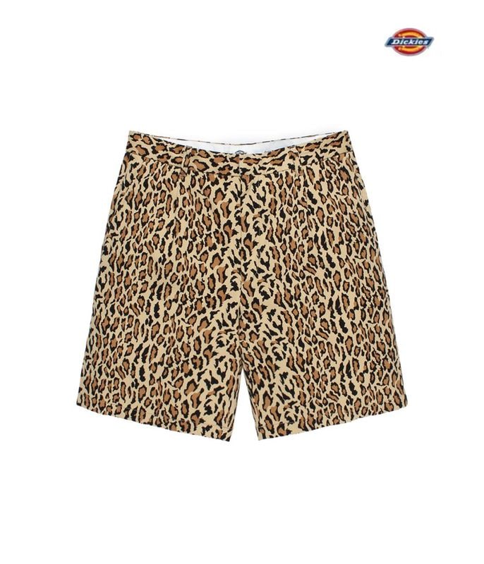 DICKIES / LEOPARD PLEATED SHORT TROUSERS【BEIGE】