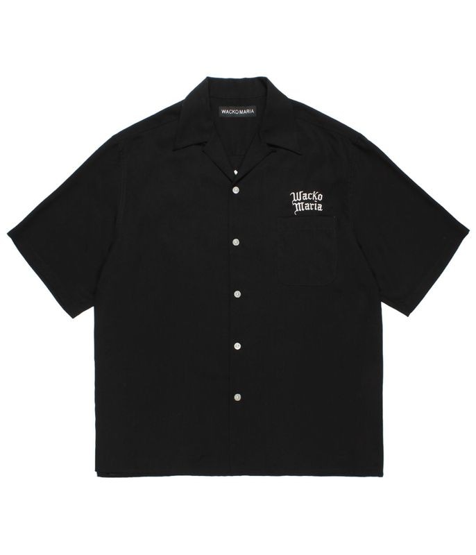50'S OPEN COLLAR SHIRT (TYPE-2)【BLACK】