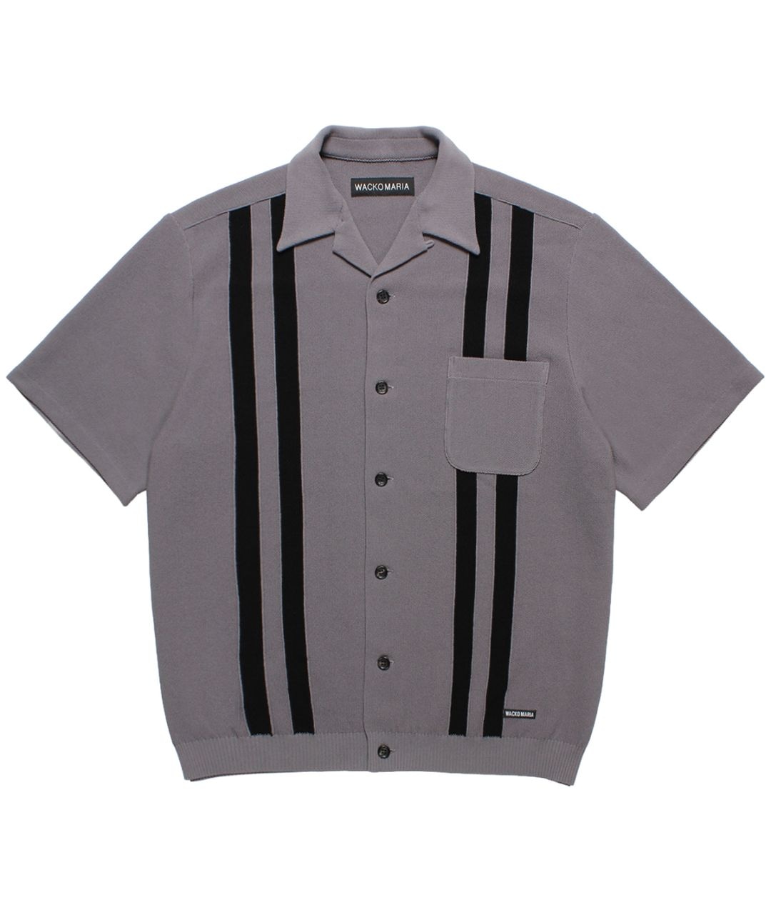 KNIT OPEN COLLAR SHIRT (TYPE-1)【GRAY】