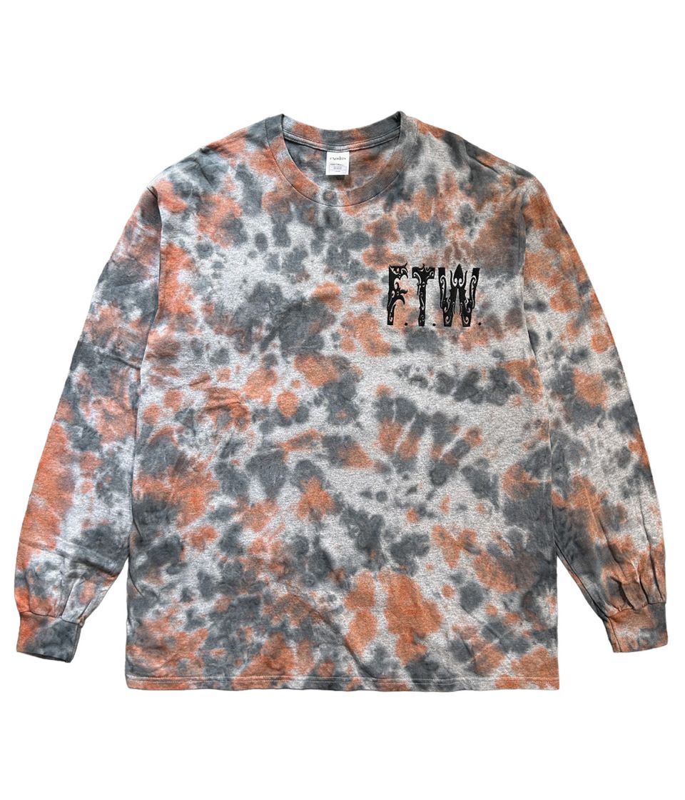 BORNEO F.T.W. TIE DYE L/S T SHIRT【GREY】