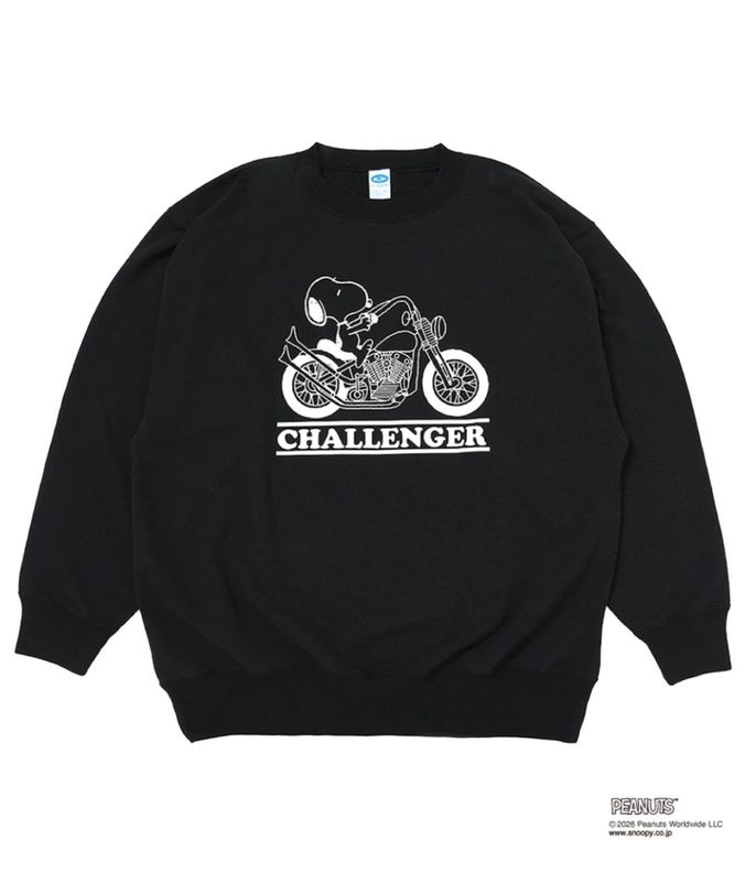 SNOOPY C/N SWEAT【BLACK】