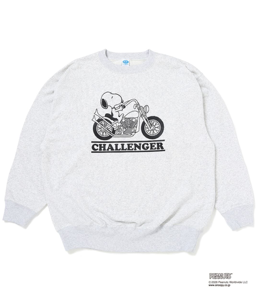 CHALLENGER　SNOOPY C/N SWEAT GRAY 長瀬　L SNOOPY C/N SWEAT【GRAY】｜CHALLENGER｜MELTING POT（正規取扱店・通販）