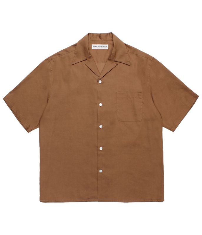 SOKTAS / OPEN COLLAR SHIRT (TYPE-2)【BROWN】