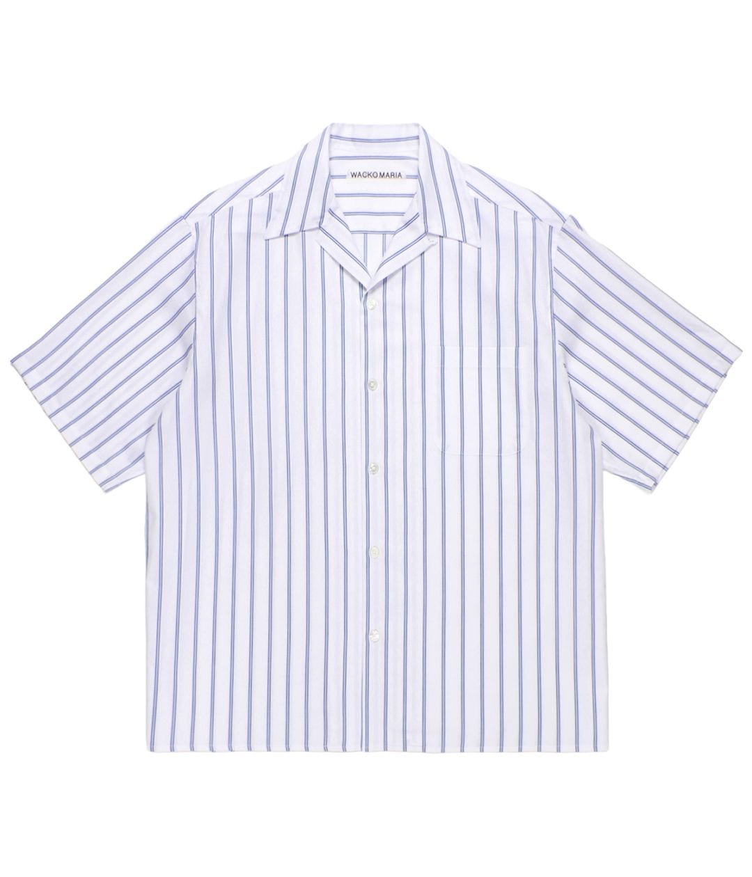 BEZ TEKSTIL / STRIPED OPEN COLLAR SHIRT (TYPE-2)【BLUE】｜WACKO