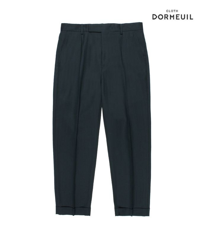 DORMEUIL / PLEATED TROUSERS (TYPE-1)【D-BLUE】