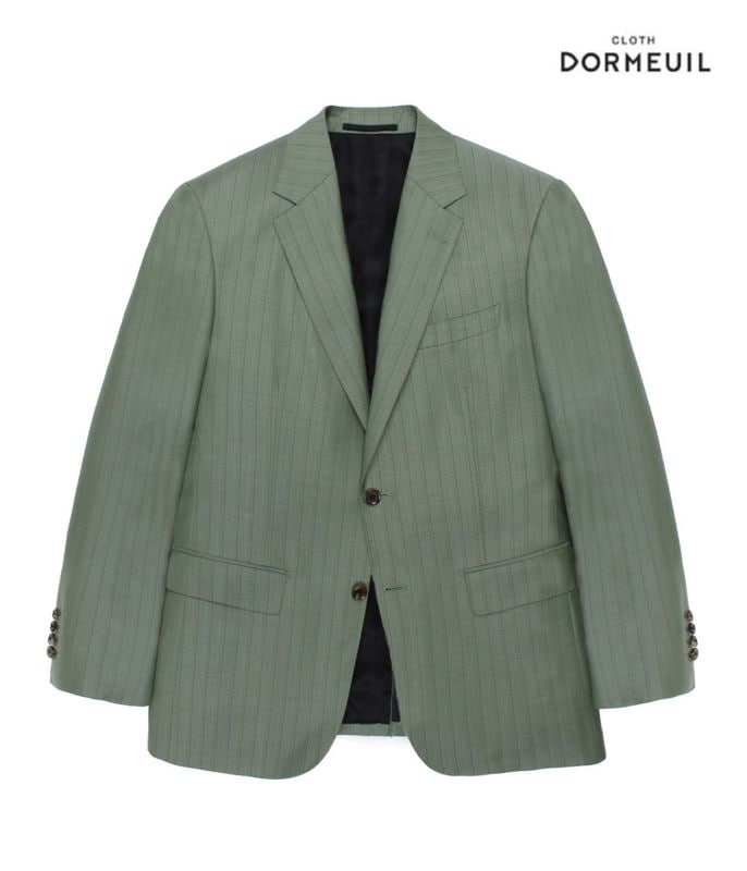DORMEUIL / SINGLE BREASTED JACKET (TYPE-3)【L-GREEN】