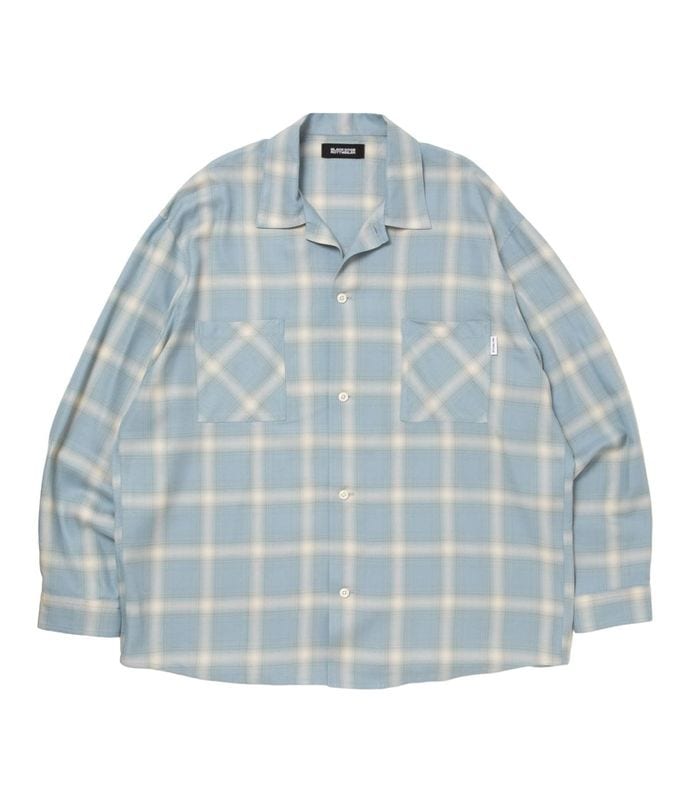 R9 OMBRE CHECK SHIRT【SAX】