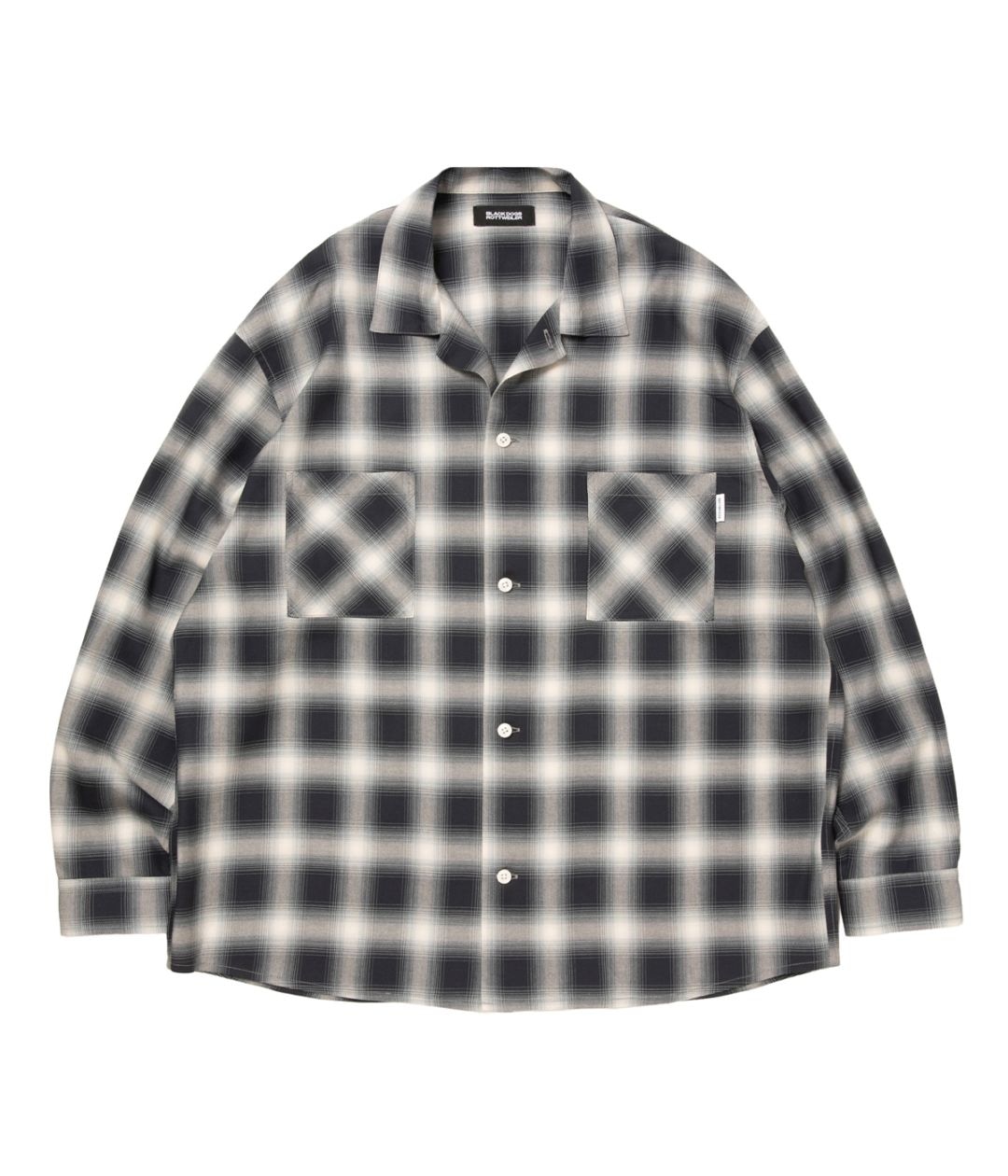 R9 OMBRE CHECK SHIRT【BLACK】