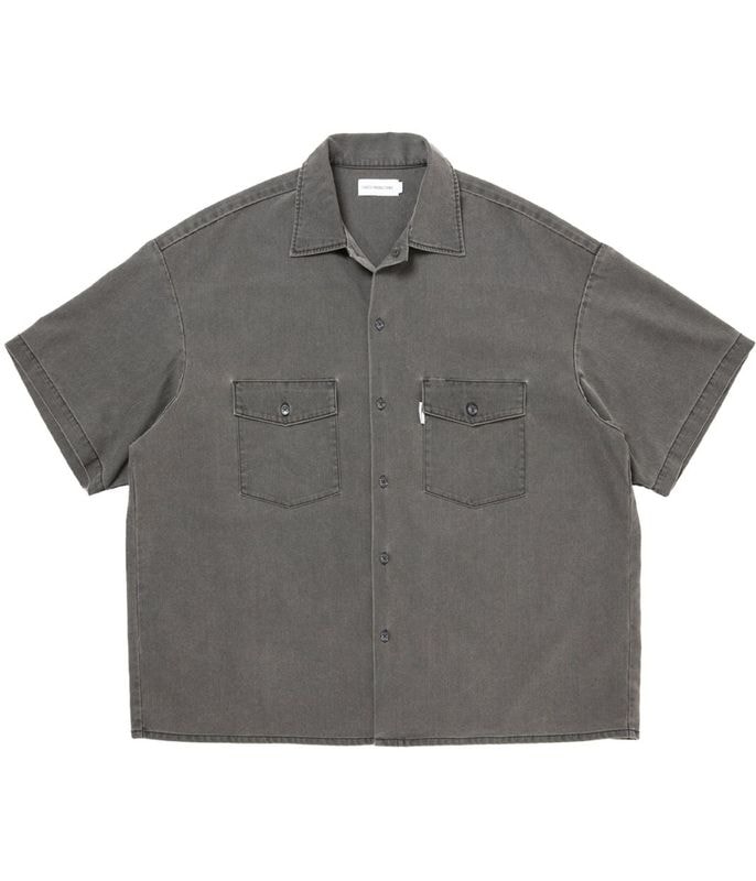 Pigment Coating T/R Twill S/S Work Shirt【DUSTY BLACK】