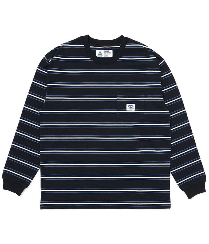 L/S AUTHENTIC BORDER TEE【BLACK】