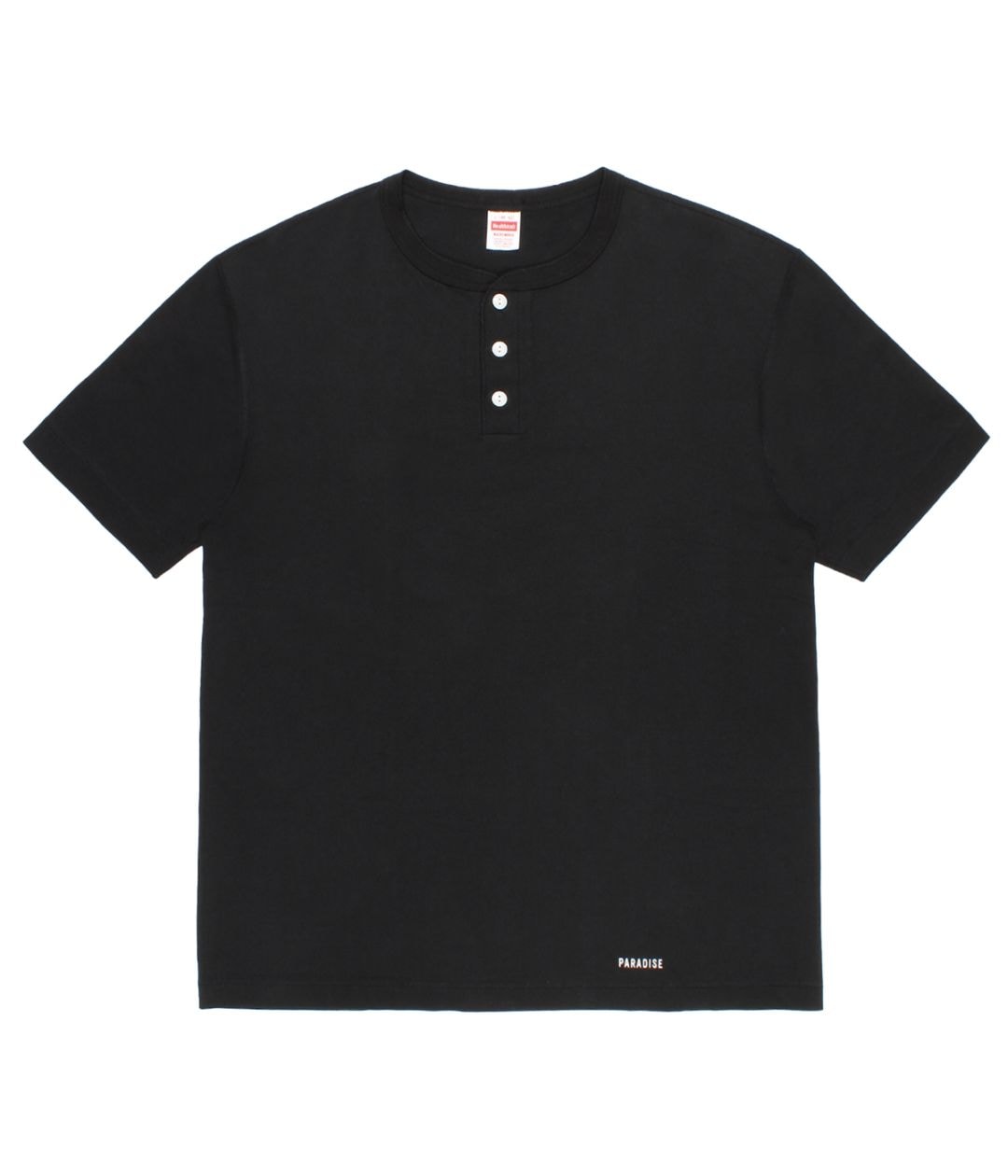 HEALTHKNIT / HENRY NECK T-SHIRT【BLACK】｜WACKO MARIA｜MELTING POT