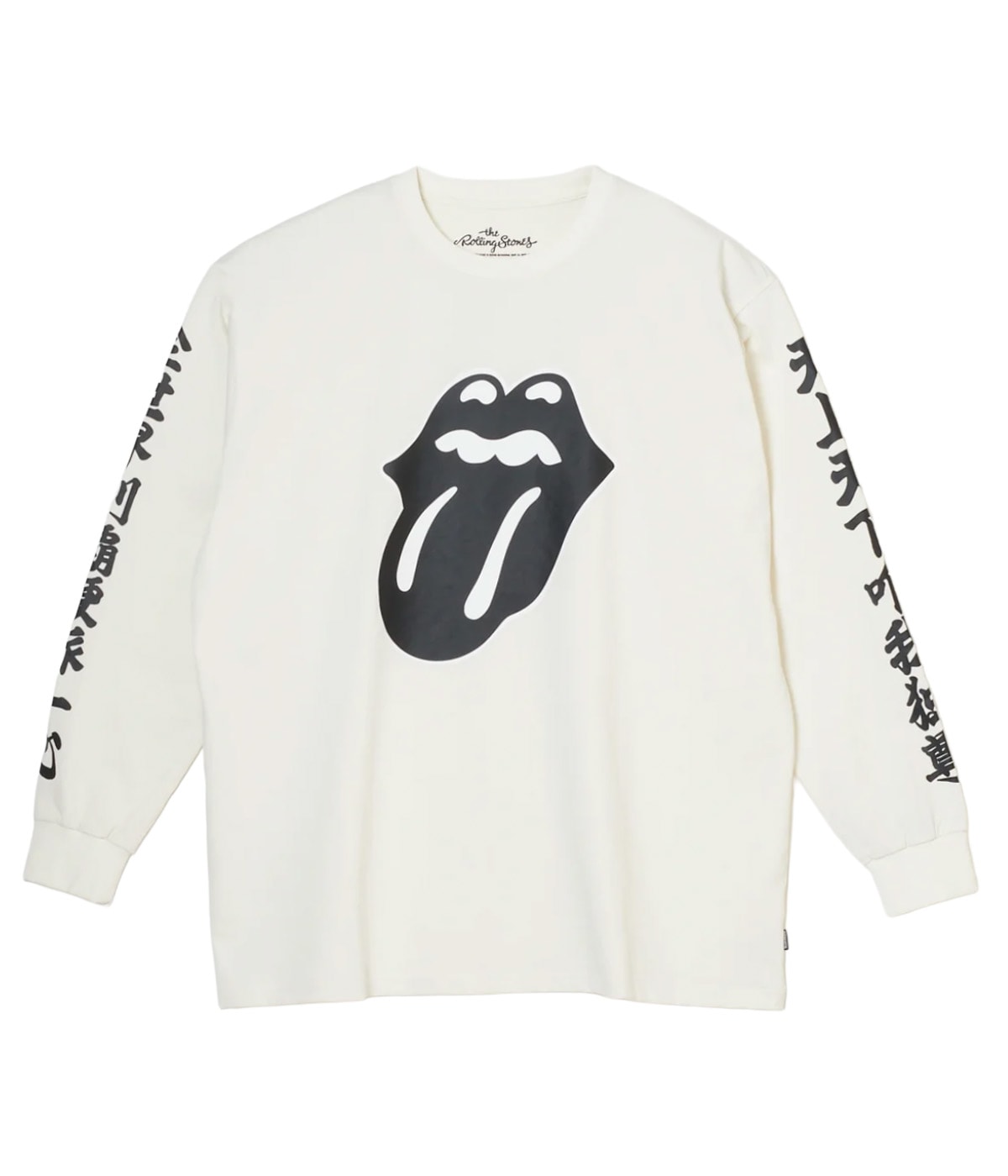 ローリングストーンズ ロンT 90s00sAuthentic Pigment Rolling stones rip&tongue pigment L/S tee【WHITE】｜BUENA VISTA
