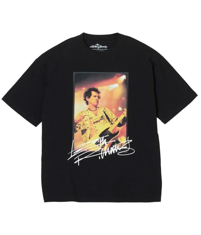 Keith Richards photo tee dos【BLACK】