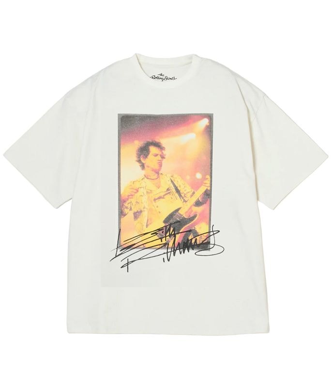 Keith Richards photo tee dos【WHITE】