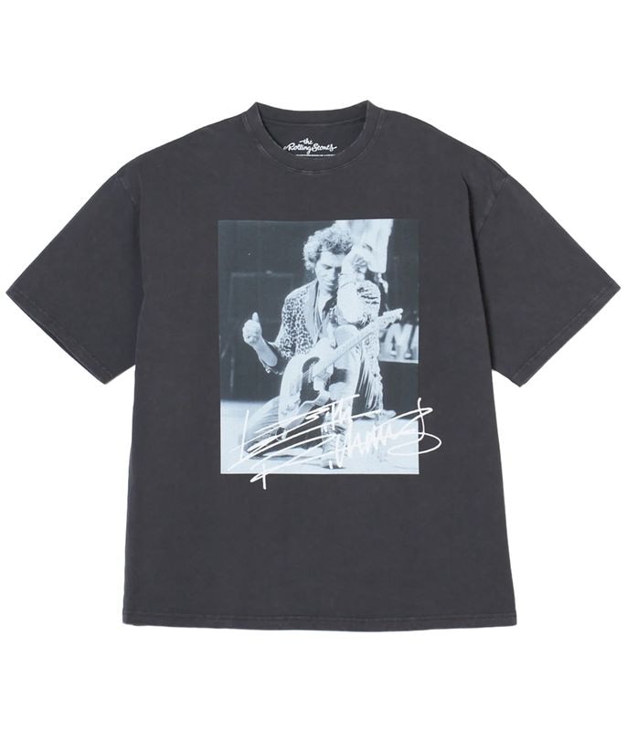 Keith Richards photo tee uno【BLACK】