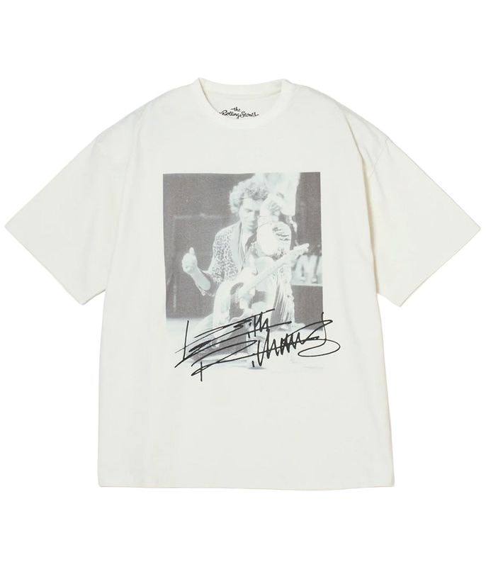 Keith Richards photo tee uno【WHITE】